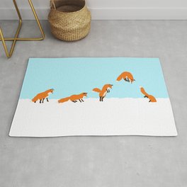The jumping fox Rug