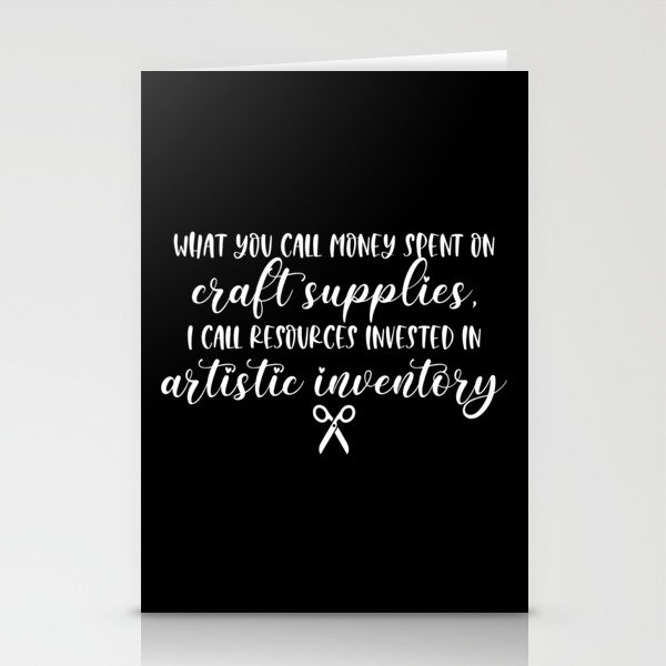 Funny Crafting Quote Stationery Cards