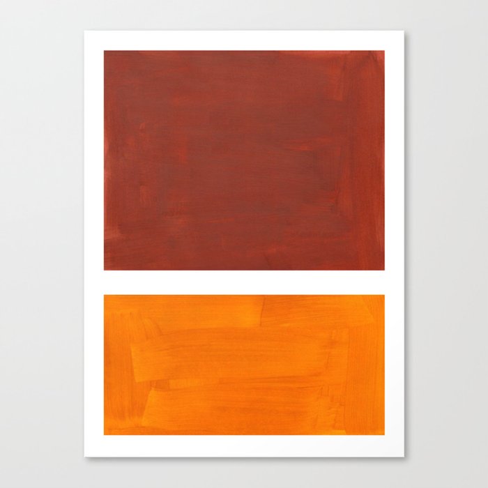 Burnt Sienna Yellow Ochre Rothko Minimalist Mid Century Abstract