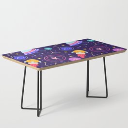 Brightly Colored Outer Space Pattern Coffee Table