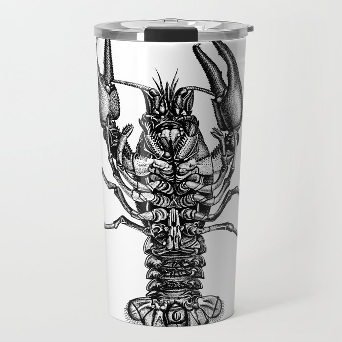Rosenhof crayfish engraving from 1749 Travel Mug