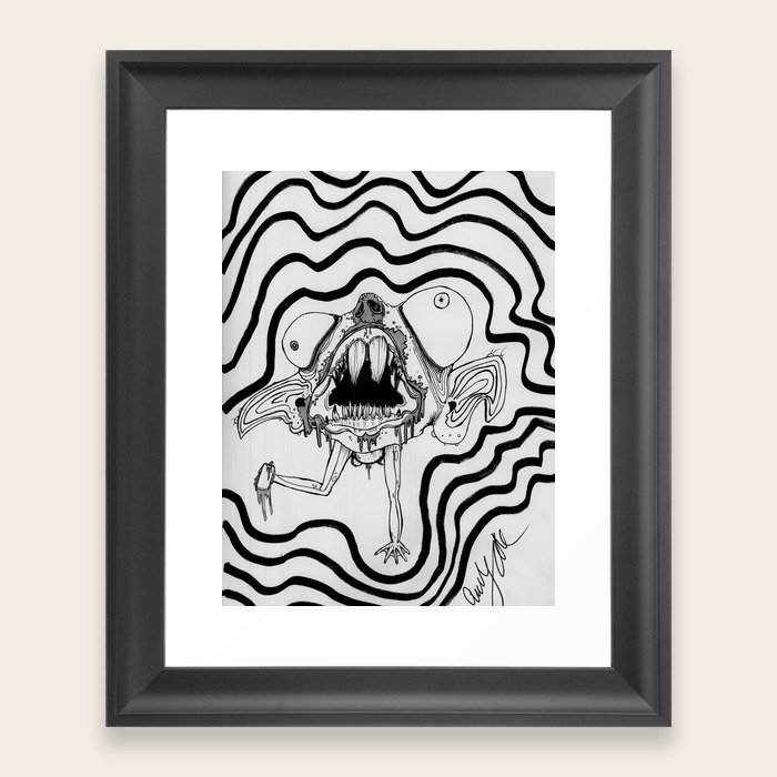 Spray Paint Demon Framed Art Print By Lycanart