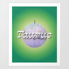 Disco Zodiac: Taurus Art Print