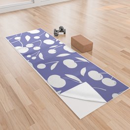 Cherries pattern - very peri Yoga Towel