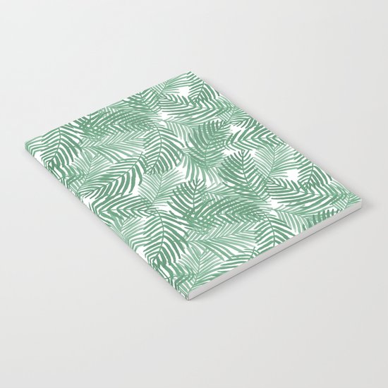 Palm frond tropical vacation green white house plant gender neutral natural organic garden island Notebook