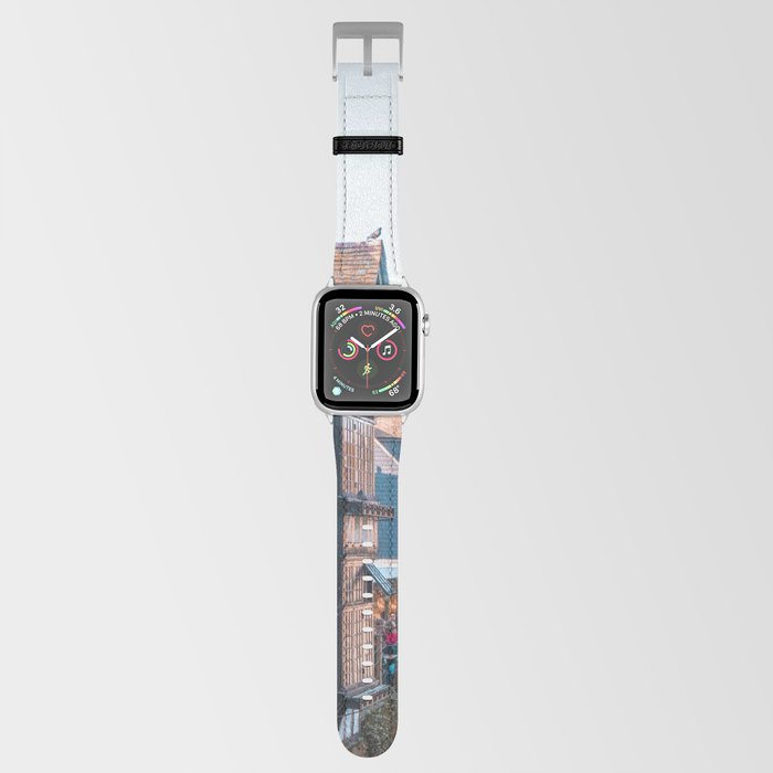 Great Britain Photography - River Going Between Medieval Buildings Apple Watch Band