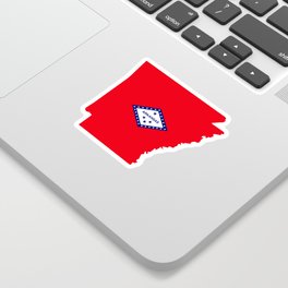Arkansas Flag map Sticker