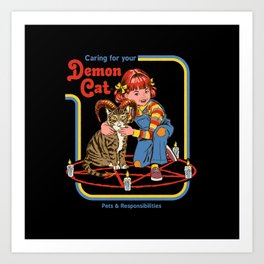 Caring for your Demon Cat Art Print