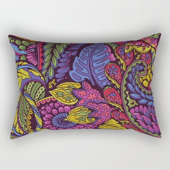 Paisley Dreams - autumn colors Rectangular Pillow