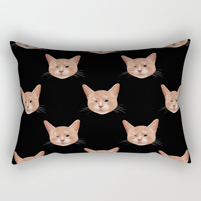 Kiki, the pretty blind cat Rectangular Pillow