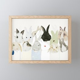 Many rabbits Framed Mini Art Print