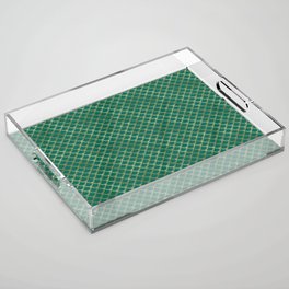 Gold Green Scales Pattern Acrylic Tray