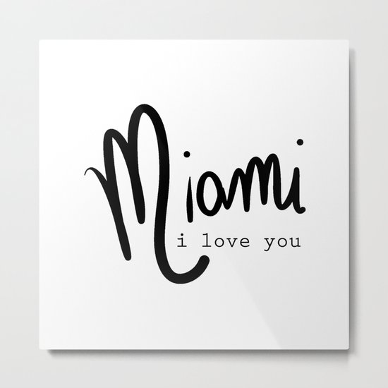 miami i love you Metal Print
