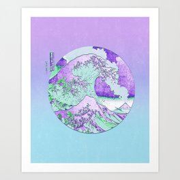 Great Wave Off Kanagawa Mount Fuji Eruption Art Print