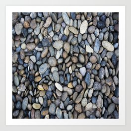 Pebble rocks texture pattern Art Print