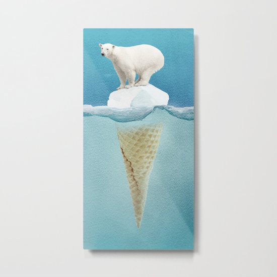 Polar ice cream cap Metal Print