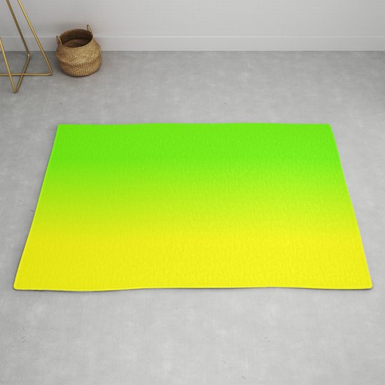 Neon Green And Neon Yellow Ombre Shade Color Fade Rug By Podartist Society6