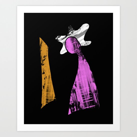 Perplexed - Abstract, pastel artwork Art Print