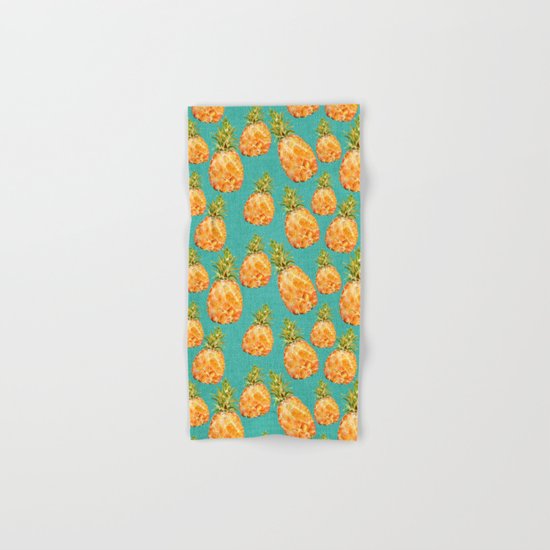 Summer pineapple fruit holiday fun pattern Hand & Bath Towel