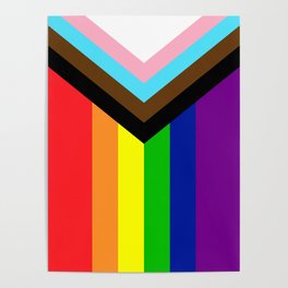 LGBTQ+ Pride Flag Inclusive (LGBTQ+ Pride, Gay Pride) Poster