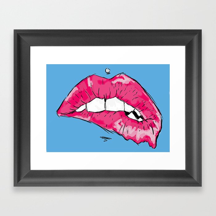 Hot Lips Framed Art Print