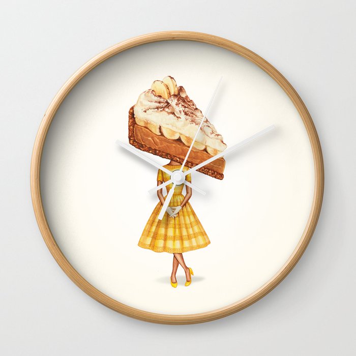 Cake Head Pin-Up - Banoffee Pie Wall Clock