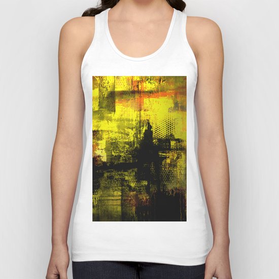 Sail Away - Abstract painting of a boat sailing into the horizon Unisex Tank Top