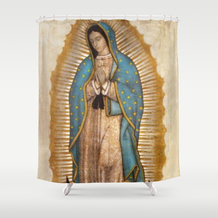 Virgin Guadalupe Shower Curtain By Vintageart