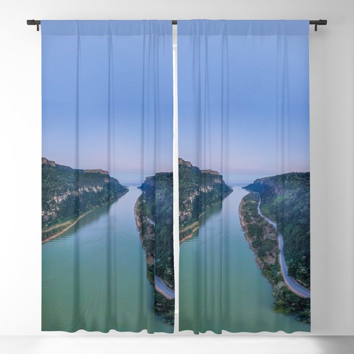 Travel down the N'taba River panorama Blackout Curtain