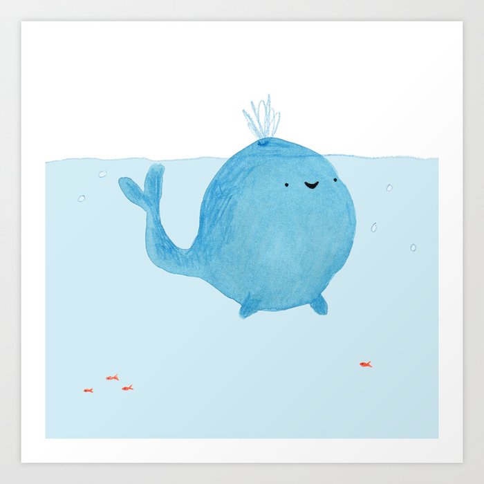 The Enigmatic Pudding Whale Art Print