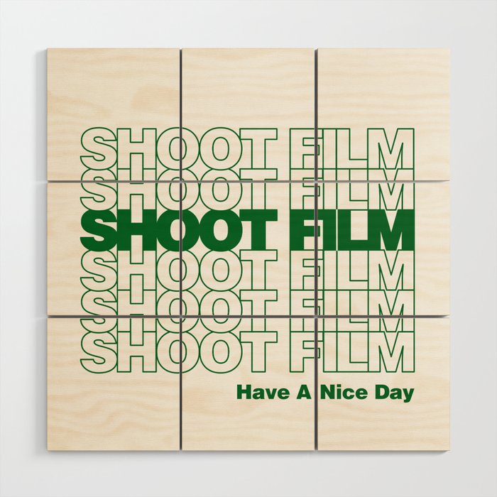 Shoot Film Green Wood Wall Art