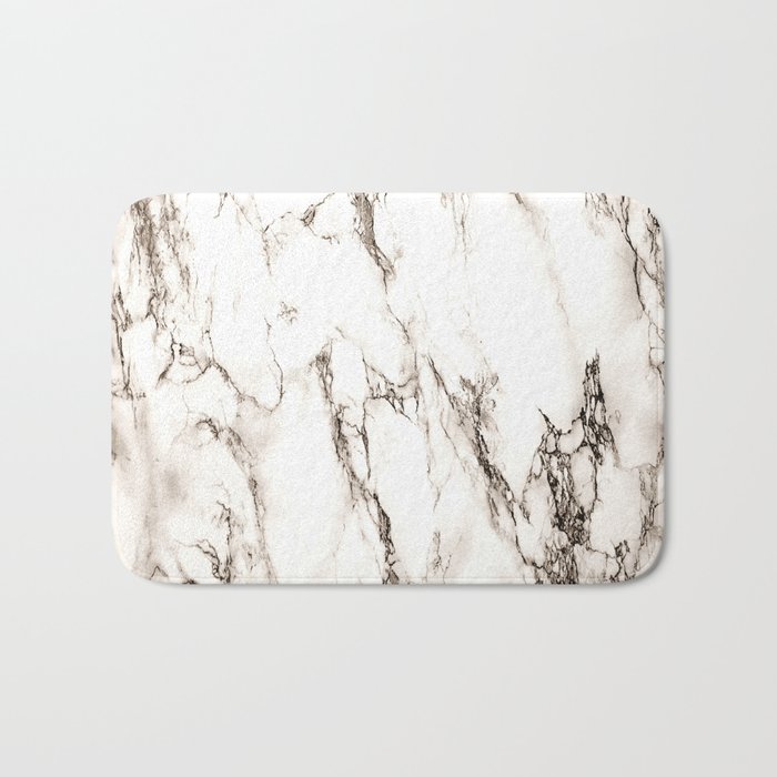 Brown Veined Marble Bath Mat