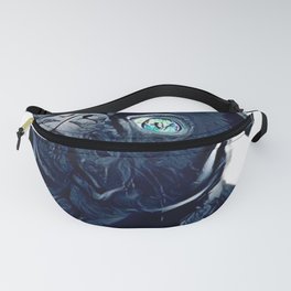 Cute Pug Problems Design with Blue Eyes Fanny Pack