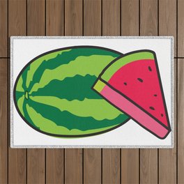 Watermelon and Slice Outdoor Rug