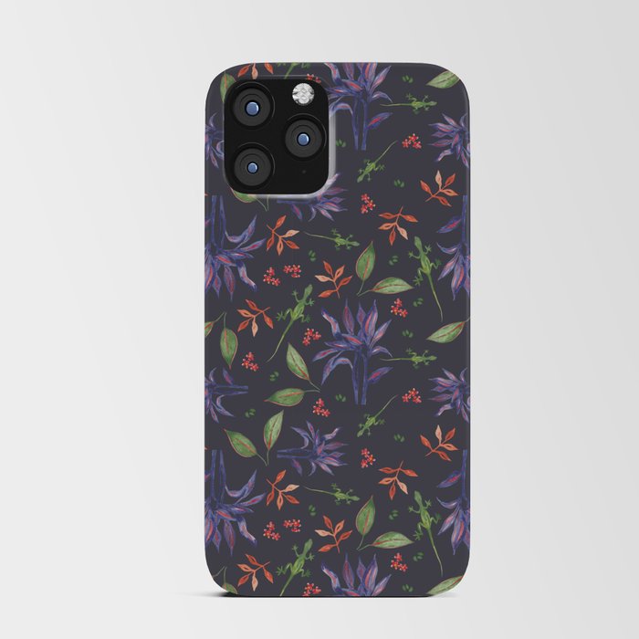 Florida Inspired Lizards + Plants  iPhone Card Case