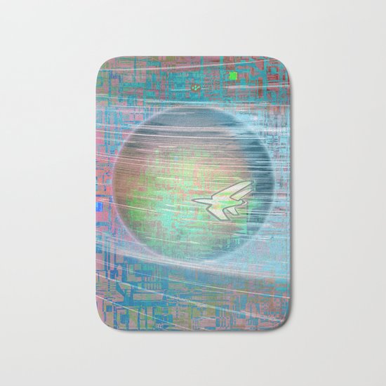 Flying Around the World Bath Mat