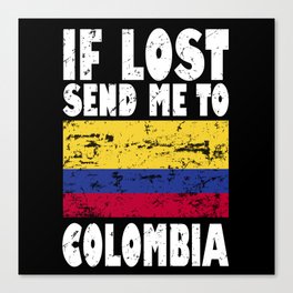 Colombia Flag Saying Canvas Print