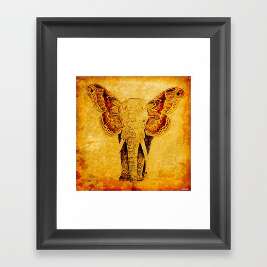 The elephant who wanted to be a butterfly Framed Art Print