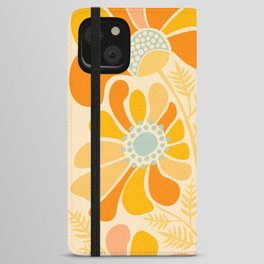 Sunny Flowers Floral Illustration iPhone Wallet Case