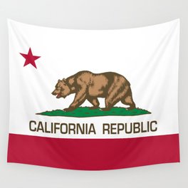 California Republic Flag - Bear Flag Wall Tapestry