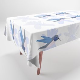Small Blue Hummingbird Shimmer Cheeks Tablecloth