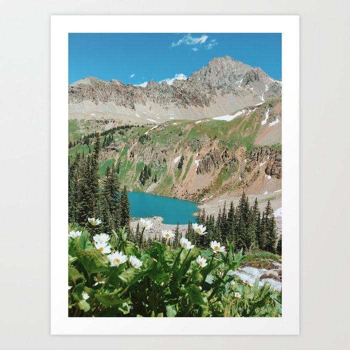 The Blue Lakes of Colorado Art Print