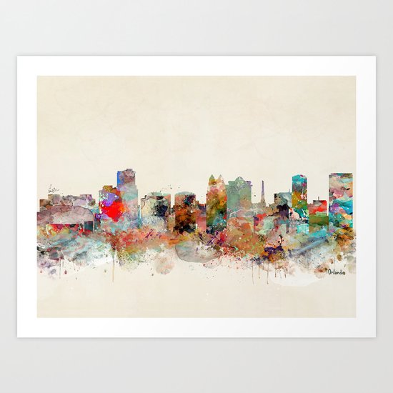 orlando florida skyline Art Print