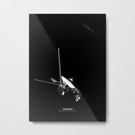 VOYAGER 1 Metal Print | Space, Scifi, Astronomy, Minimalism, Nasa, Interstellar, Graphicdesign, Sci-Fi, Voyager, Probe 