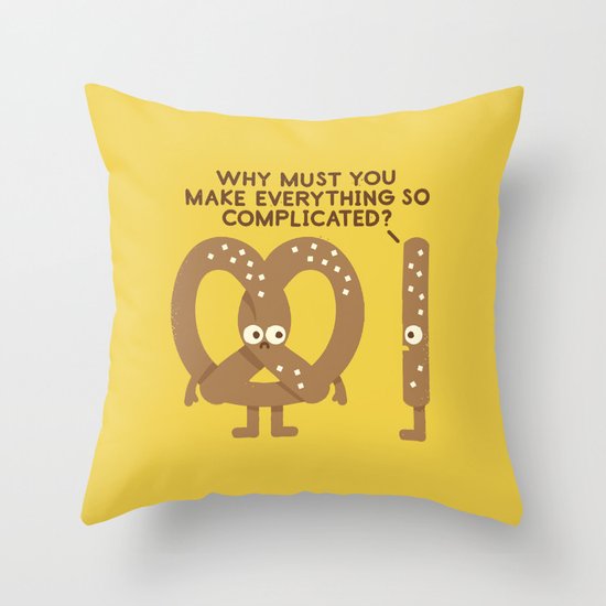 Straight Talk Throw Pillow