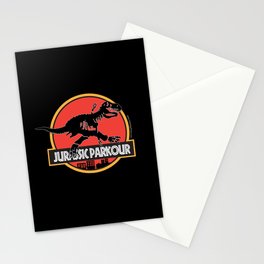 Jurassic Parkour Stationery Cards
