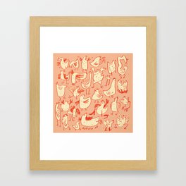 Funky Chickens Framed Art Print