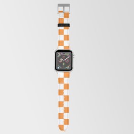 Orange Checkerboard Pattern Apple Watch Band