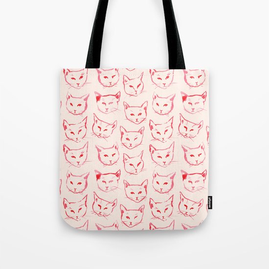Red Cat Tote Bag
