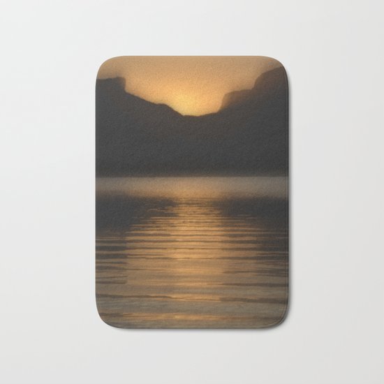 Melting gold evening Bath Mat